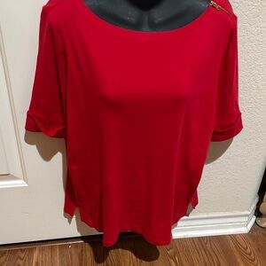 Ralph Lauren Red Short Sleeve Top
